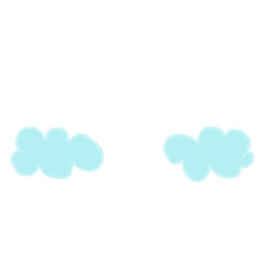 double blue clouds
