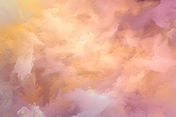 Obraz na płótnie Canvas Glowing colorful soft clouds. Fluffy cumulus atmosphere phenomenon. Generative AI