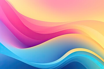 Fototapeta premium Abstract rainbow wave background. Generative AI