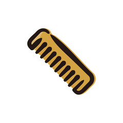 Barber comb - Barber icon/illustration (Hand-drawn line, colored version)