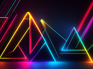 3d render abstract minimal neon background pink blue