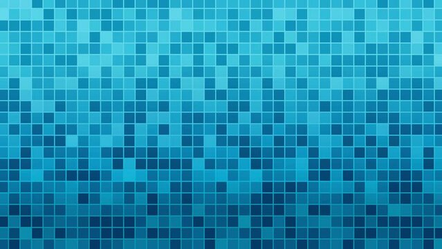 Blue gradation grid moving and blinking slowly, 4K motion loop background.