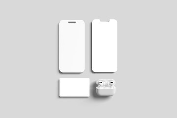 Screen and Debit Card Mockup for financial kit