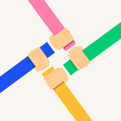 handshake abstract symbol friendship day, and business partnership vector design