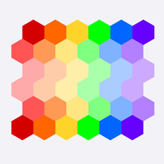 Abstract Hexagonal Pride Rainbow Decoration Template