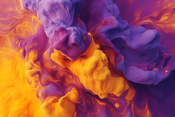 Fototapeta premium gradient of soft purple yellow abstract texture. Generative ai.