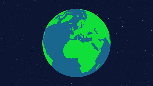 simple video animation planet Earth