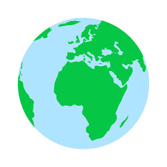 simple vector illustration green globus