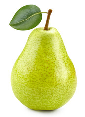 Pears with leaf isolated Clipping Path