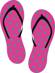 pink flip flops vector image