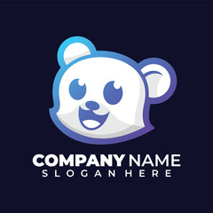 cat head outline design logo