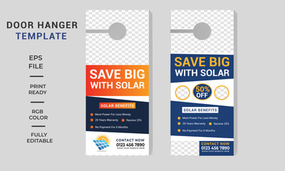 solar door Door Hanger template design,hotel knob design,Premium solar door hanger template