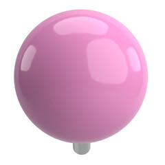 Push pin. Drawing pin. 3D pin. 3D illustration.