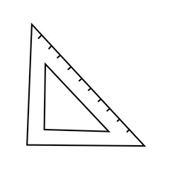 Vector illustration of ruler in doodle style