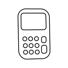 Obraz premium Vector illustration of a calculator in doodle style