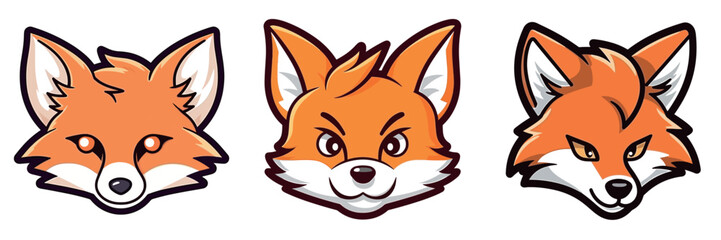 Cute cartoon fox image vector illustration