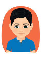 portrait of young handsome black-haired male