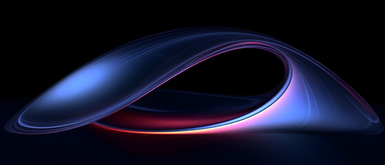 Light coming through a blue glow. Generative AI