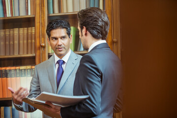 Lawyers talking in chambers