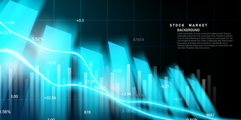 business vector illustration design Stock market charts or Forex trading charts for business and finance ideas.