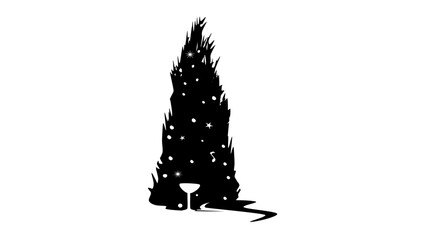 christmas tree silhouette