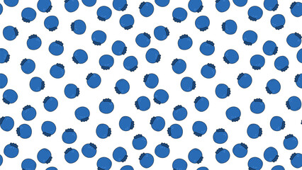 Blueberries pattern illustration. Simple seamless wallpaper.
