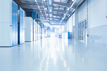 Sunny factory corridor