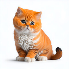 Cute Orange Scottish Fold Cat