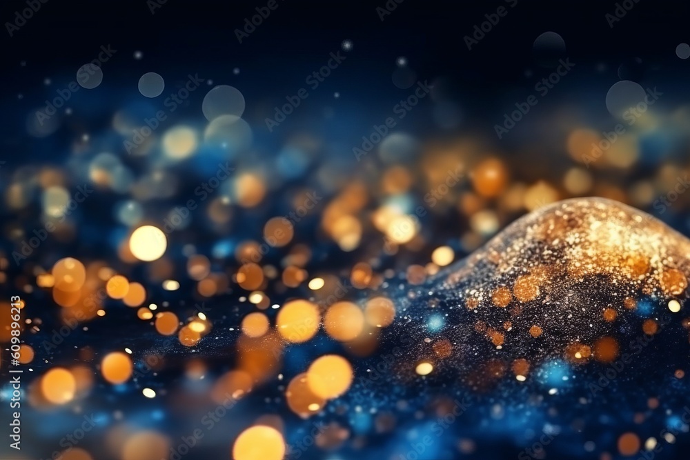 Aufkleber abstract background with star-shaped and gold particle.celebration concepts. generative ai.