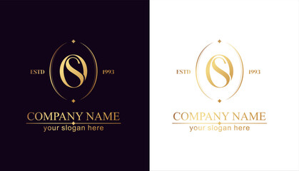 OS logo or SO monogram. OS letter logo template elements. personal monogram. Vector elegant logo.