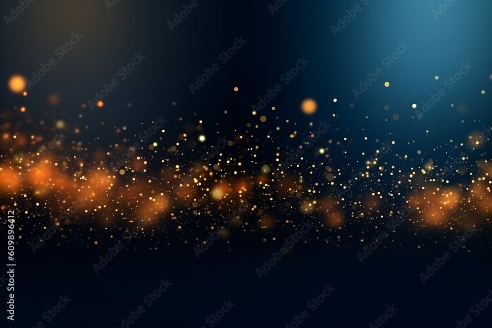 Aufkleber abstract background with star-shaped and gold particle.celebration concepts. generative ai.