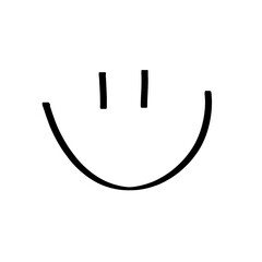 hand drawn illustration of a smile symbol