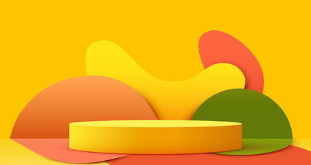 Abstract scene background. Product presentation, mock up, show cosmetic product, Podium, stage pedestal or platform.