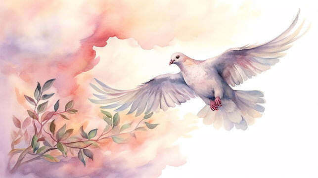 the white dove is a symbol of peace. generative ai