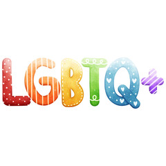 Watercolor LGBTQ+ Text