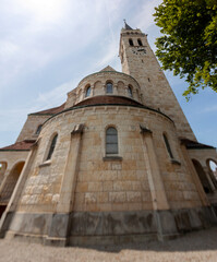 Fototapeta na wymiar Saint-Jean-Baptiste catholic church, Romanshorn, Thurgau