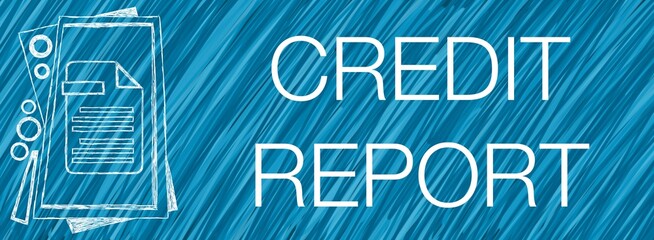 Credit Report Blue Lines Triangle Box File Paper Symbol Text