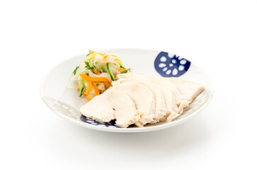 蒸し鶏のスライスサラダ