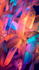 Abstract composed of translucent and iridescent opal background, Generative AI