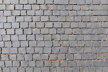 harmonic pattern of grey cobble stones