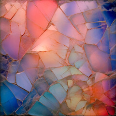 Abstract composed of translucent and iridescent opal background, Generative AI
