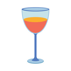 Dishes. A glass, cocktail, wineglass with a drink.