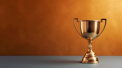 A shot of the champion's cup standing against a uniform background Generative AI