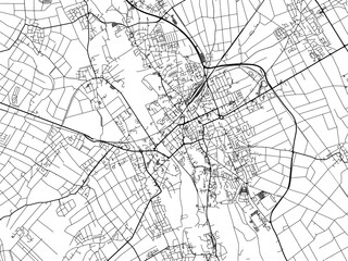 Vector road map of the city of  Duren in Germany on a white background.