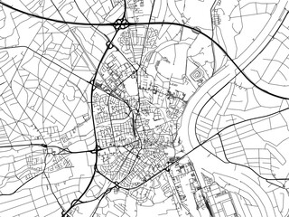 Fototapeta na wymiar Vector road map of the city of Speyer in Germany on a white background.