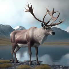 A caribou portrait