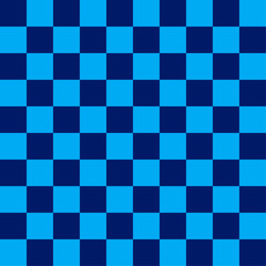 dark blue and cyan checkered board repeatable background pattern
