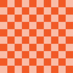 orange checkered board repeatable background pattern