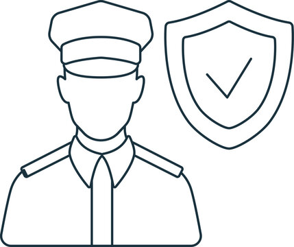 recommend clip art: Security staff icon. Monochrome simple sign from security collection. Security staff icon for logo, templates, web design and infographics.