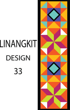 It is a traditional handicraft design by native tribes in East Malaysia usually with green, black, yellow, purple, brown, white, and orange threads